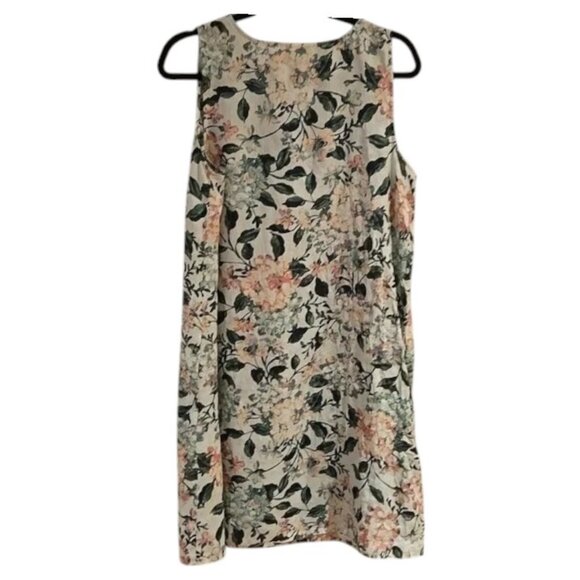J. Jill floral linen sleeveless mini dress size M - Picture 4 of 5